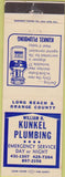 Matchbook Cover - Kunkel Lumber Long Beach CA