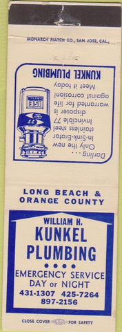 Matchbook Cover - Kunkel Lumber Long Beach CA