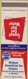 Matchbook Cover - Michigan Gas Co water heaters
