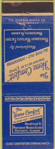 Matchbook Cover - Montgomery Matress Factory AL