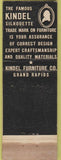 Matchbook Cover - Kindel Furniture Grand Rapids MI WORN