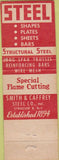 Matchbook Cover - Steel Warehouse Syracuse NY welding