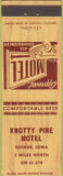 Matchbook Cover - Knotty Pine Motel Keokuk IA