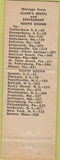 Matchbook Cover - Clark's Motel Restaurant Santee SC