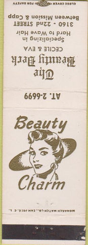 Matchbook Cover - Beauty Deck Salon San Francisco CA girlie
