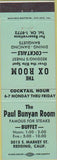 Matchbook Cover - Paul Bunyan Room Redding CA