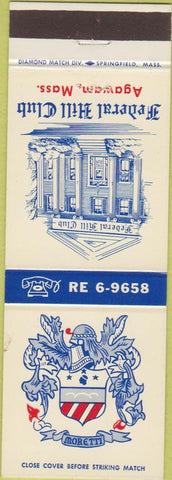 Matchbook Cover - Federal Hill Club Agawam MA