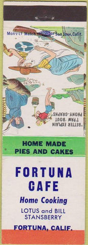 Matchbook Cover - Fortuna Cafe CA hillbilly