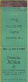 Matchbook Cover - Country Kitchen New York City WEAR
