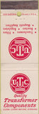Matchbook Cover - UTC Transformer Components