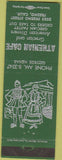 Matchbook Cover - Athenian Cafe Fresno CA
