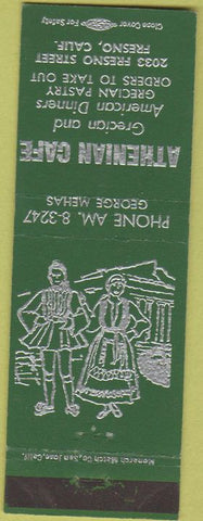 Matchbook Cover - Athenian Cafe Fresno CA