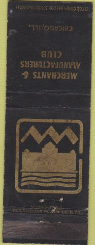 Matchbook Cover - Merchants Manufacturers Club Chicago IL WORN