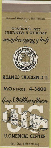 Matchbook Cover - UC Medical Center San Francisco CA