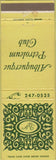 Matchbook Cover - Albuquerque Petroleum Club NM