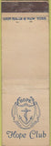 Matchbook Cover - Hope Club WORN