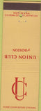 Matchbook Cover - Union Club Boston MA
