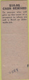 Matchbook Cover - Horton Bros Roofing Lonsdale RI siding