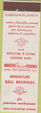 Matchbook Cover - Mini Ball Bearings Keene NH