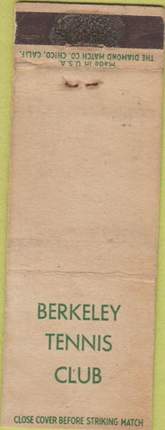 Matchbook Cover - Berkeley Tennis Club CA WORN