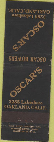 Matchbook Cover - Oscar's Oakland CA WORN