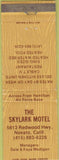 Matchbook Cover - Skylark Motel Novato CA