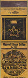 Matchbook Cover - New West Penny Cafeteria Maxwell House Coffee WORN