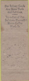 Matchbook Cover - New West Penny Cafeteria Maxwell House Coffee WORN
