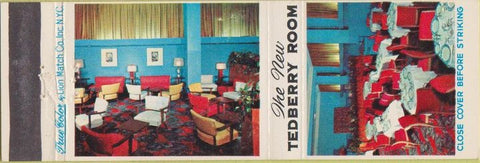 Matchbook Cover - Teaberry Room Hotel Lenox Boston MA