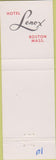 Matchbook Cover - Teaberry Room Hotel Lenox Boston MA