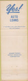 Matchbook Cover - Liberty National Bank Auto Loans