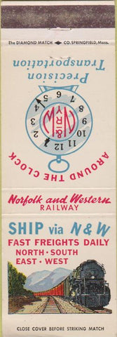 Matchbook Cover - Norfolk Western Railway