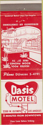 Matchbook Cover - Oasis Motel Los Angeles CA
