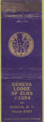 Matchbook Cover - Elks Lodge Geneva NY WEAR