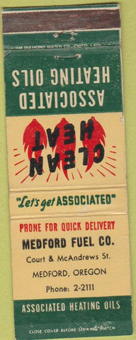 Matchbook Cover - Medford Fuel Co OR heating oil