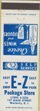 Matchbook Cover - EZ Package Liquor Westerly RI
