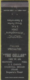 Matchbook Cover - The Cellar Italian Food Emporia KS