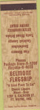 Matchbook Cover - Belmont Flagship Fort Wayne IN
