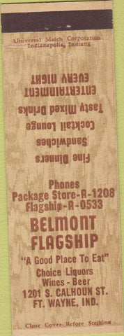 Matchbook Cover - Belmont Flagship Fort Wayne IN
