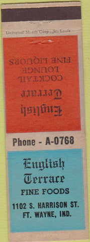 Matchbook Cover - English Terrace Fort Wayne IN