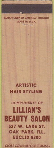 Matchbook Cover - Lillian's Beauty Salon Oak Park IL