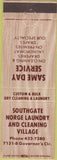 Matchbook Cover - Southgate Norge Laundry  CA