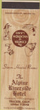 Matchbook Cover - Alpine Riverside Hotel Truckee CA