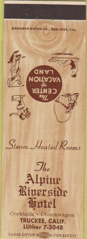 Matchbook Cover - Alpine Riverside Hotel Truckee CA