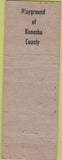 Matchbook Cover - Petrifying Springs Golf Course Kenosha WA Adance WORN