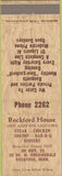 Matchbook Cover - Rockford House Rockford MN
