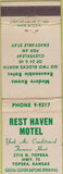 Matchbook Cover - Rest Haven Motel Topeka KS WEAR
