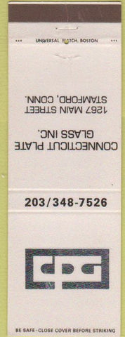 Matchbook Cover - Connecticut Plate Glass Stamford CT WEAR
