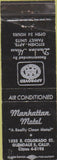 Matchbook Cover - Manhattan Motel Glendale CA WEAR