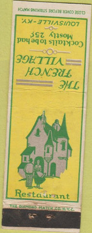 Matchbook Cover - French Village Restaurant Louisville KY